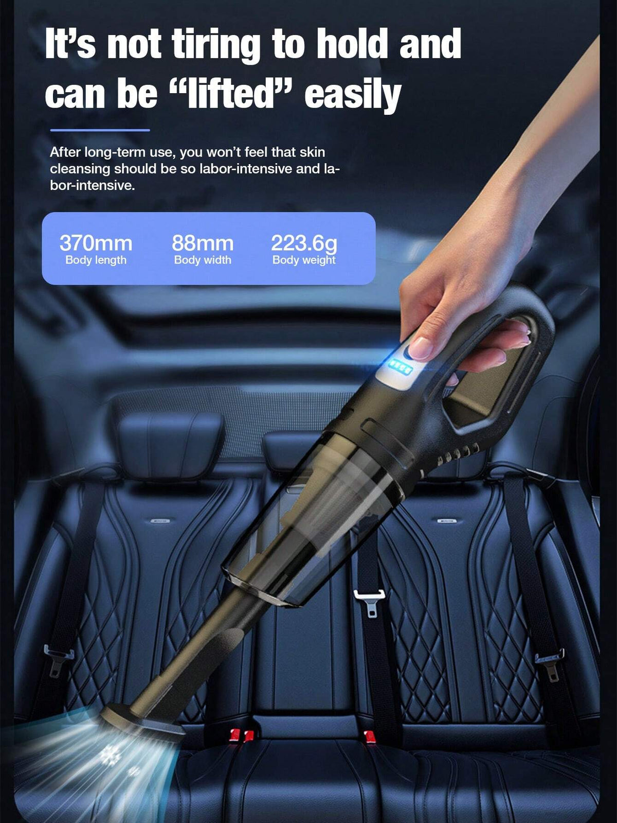 1pc 120W High-Power But Mini Cordless Vacuum Cleaner