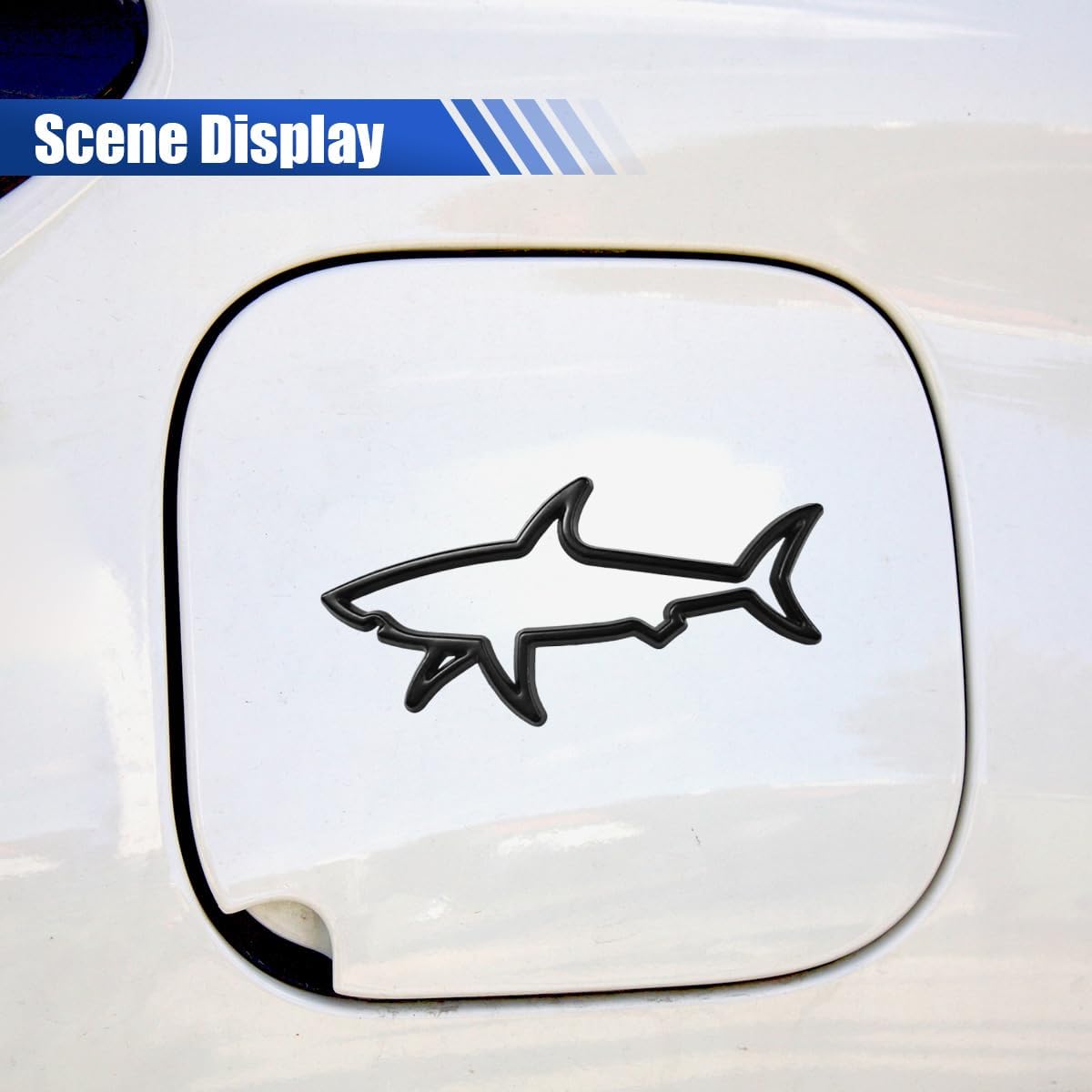 3D Metal Hollow Shark Car Emblem