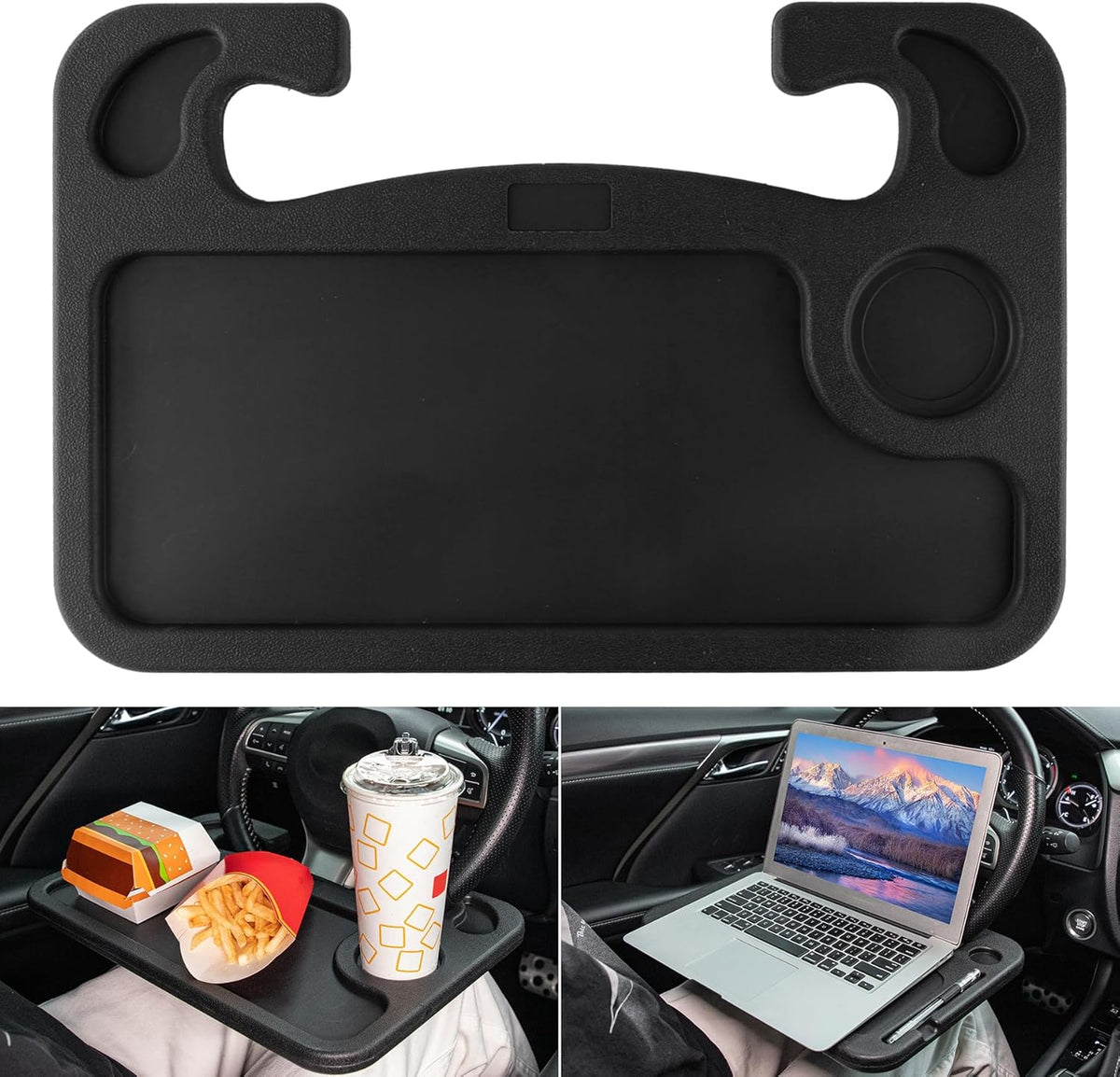 Multifunctional steering wheel dining table